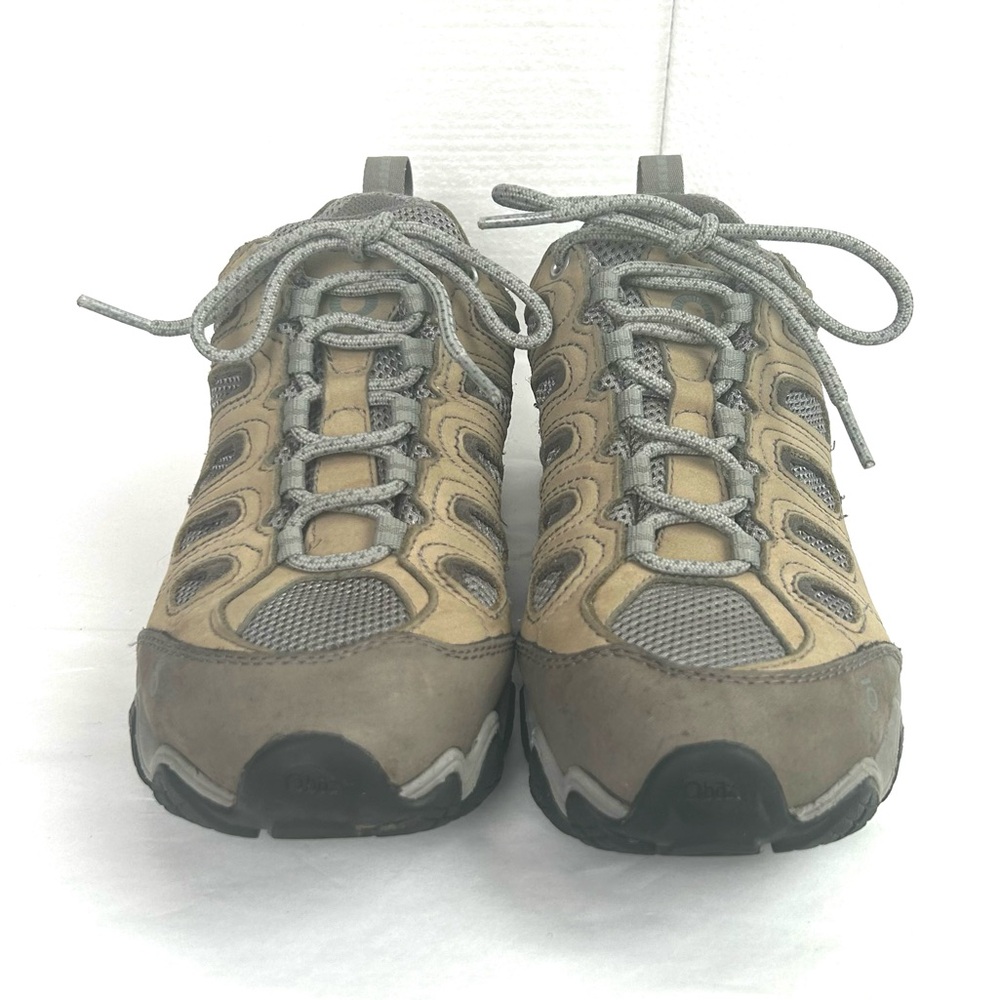 OBOZ Sawtooth II Women's Trail Hiking Athletic Sneakers - Taupe and Gray Lace-Up